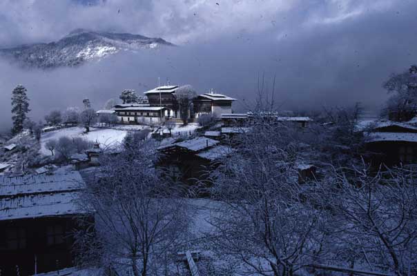 Ogyen Choling village is located in central Bhutan, in the valley of Tang, in Bumthang
