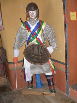 Warrior with rattan shield